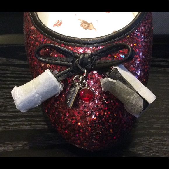 New! Coach Red Glitter Wizzard of Oz Flats! - Picture 4 of 7